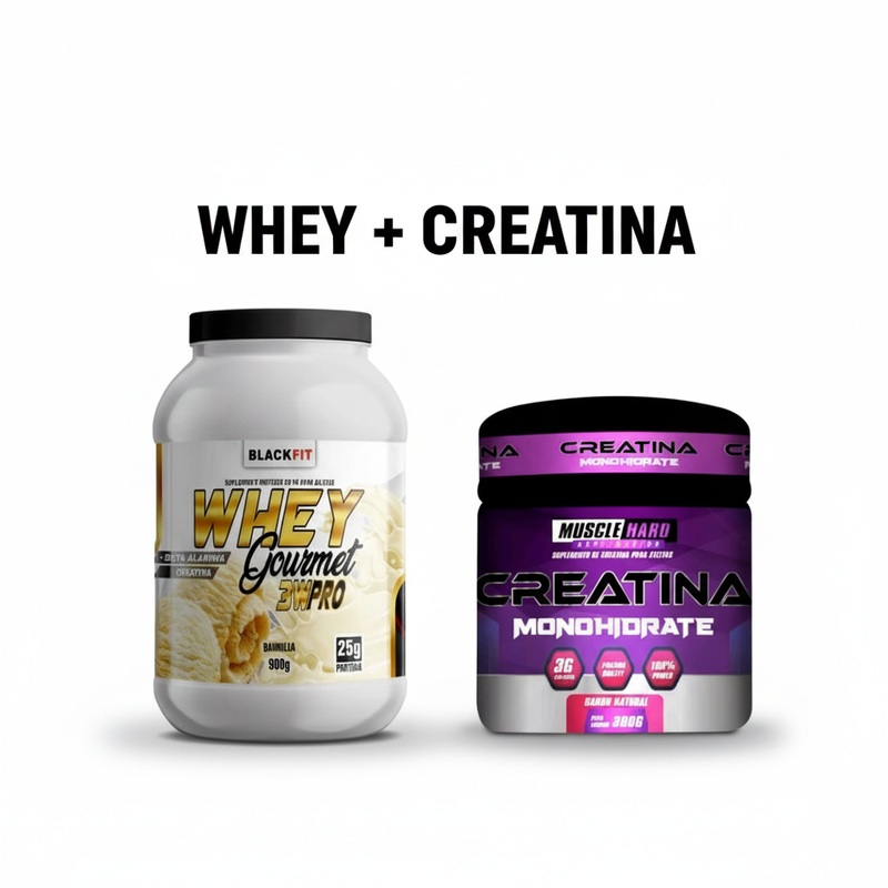Combo Whey 900g + Creatina 300g - Oferta por tempo limitado