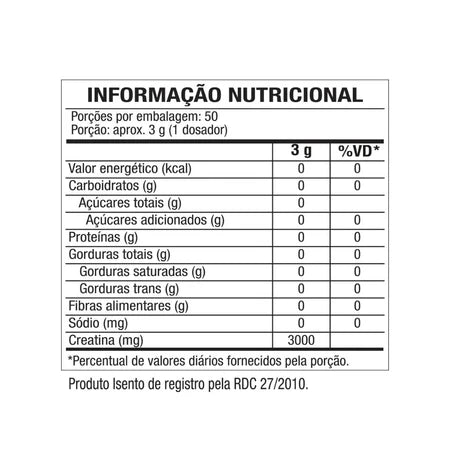 Creatina pura Black Skull 150g