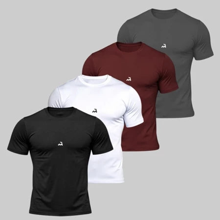 Kit 4 Camiseta Dry Masculina Manga Curta Fitness [FRETE GRÁTIS]