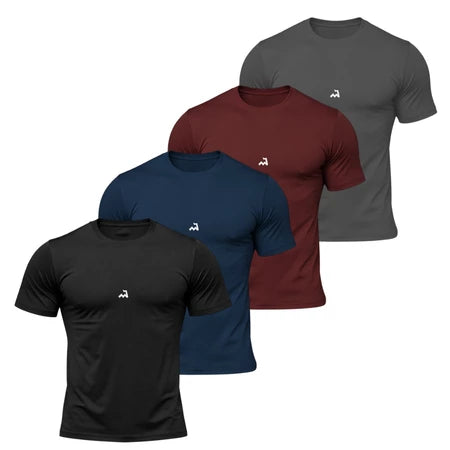 Kit 4 Camiseta Dry Masculina Manga Curta Fitness [FRETE GRÁTIS]