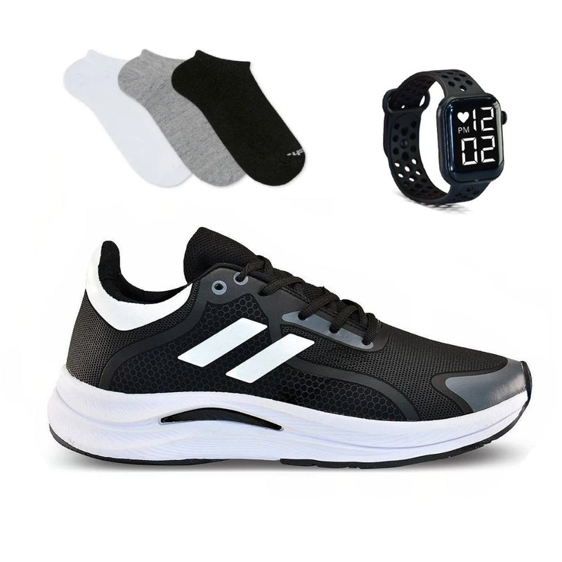 Tênis unisex + Relogio + Meia Esportiva importado premium  [Frete Grátis]