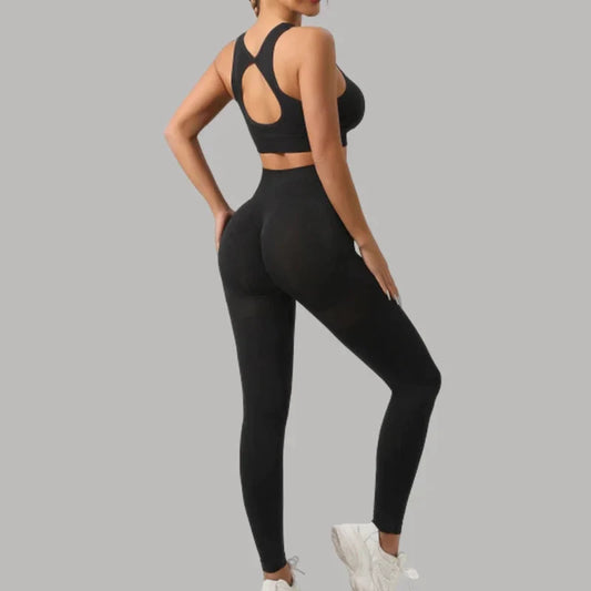 Conjunto Top e Calça Levanta Bumbum Feminino Alta Qualidade