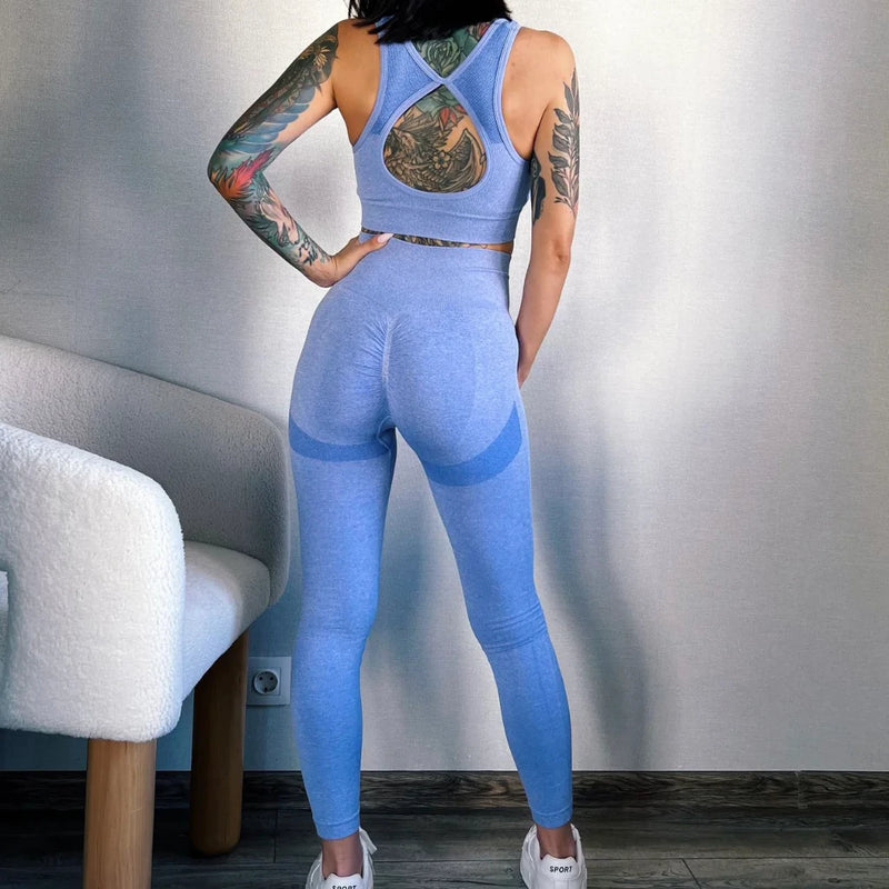 Conjunto Top e Calça Levanta Bumbum Feminino Alta Qualidade