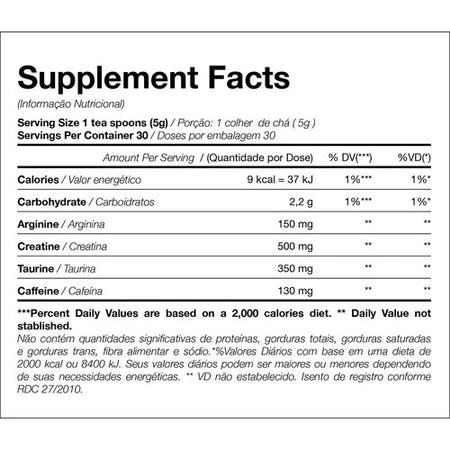 Pré Treino B.O.P.E Black Skull  150g