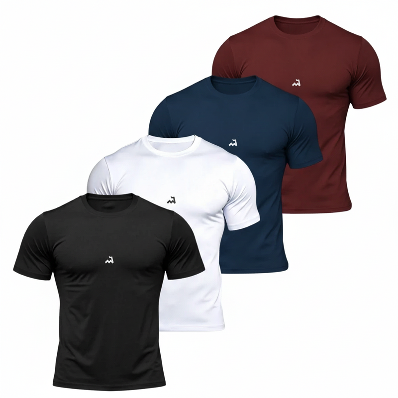 Kit 4 Camiseta Dry Masculina Manga Curta Fitness [FRETE GRÁTIS]
